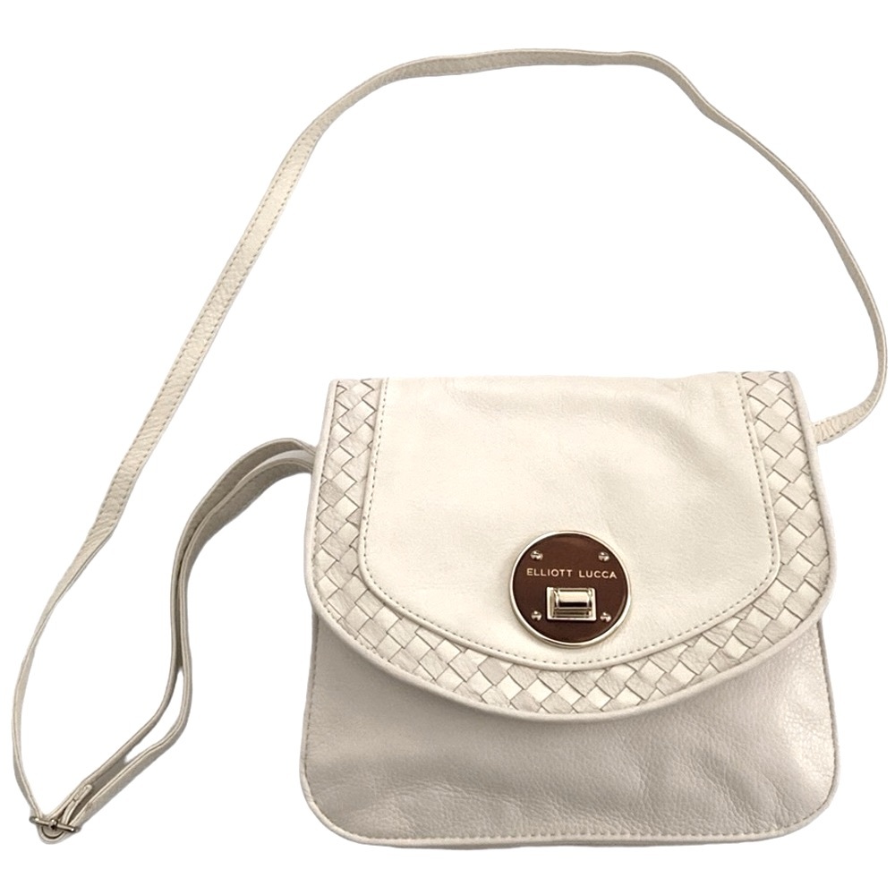 Elliott Lucca Bone White Leather Crossbody
